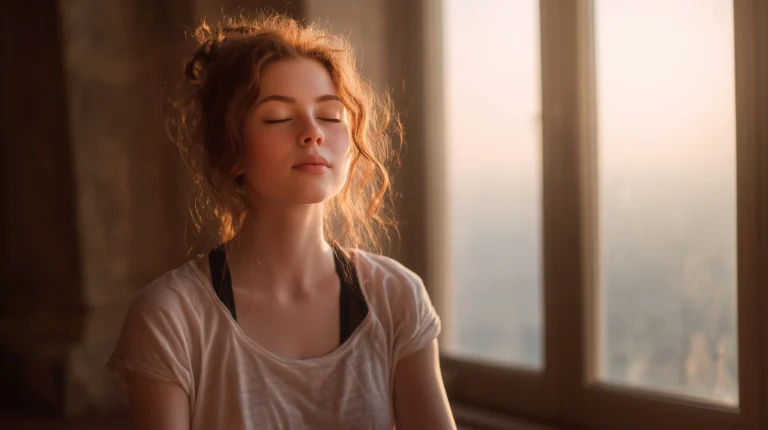 33+ Realistic Woman Practicing Mindfulness in a Natural Morning light