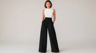 39+ Tall Women Outfit Ideas: Wide Leg Pants & Sophisticated Aesthetic Looks