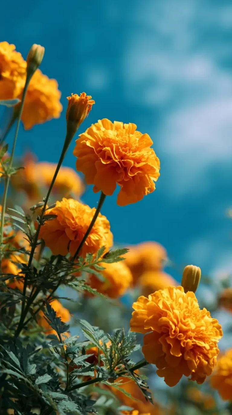 Golden Glow: 43+ Vibrant Marigold Flower Wallpapers for iPhone & Android