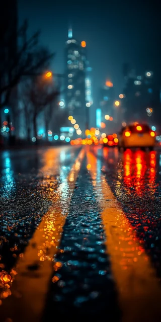 35+ Moody Rainy New York City Night Wallpapers for iPhone 17 Pro