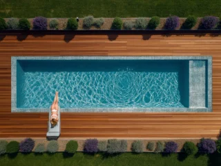 71 Clever Small Backyard Geometric Pool Design Ideas